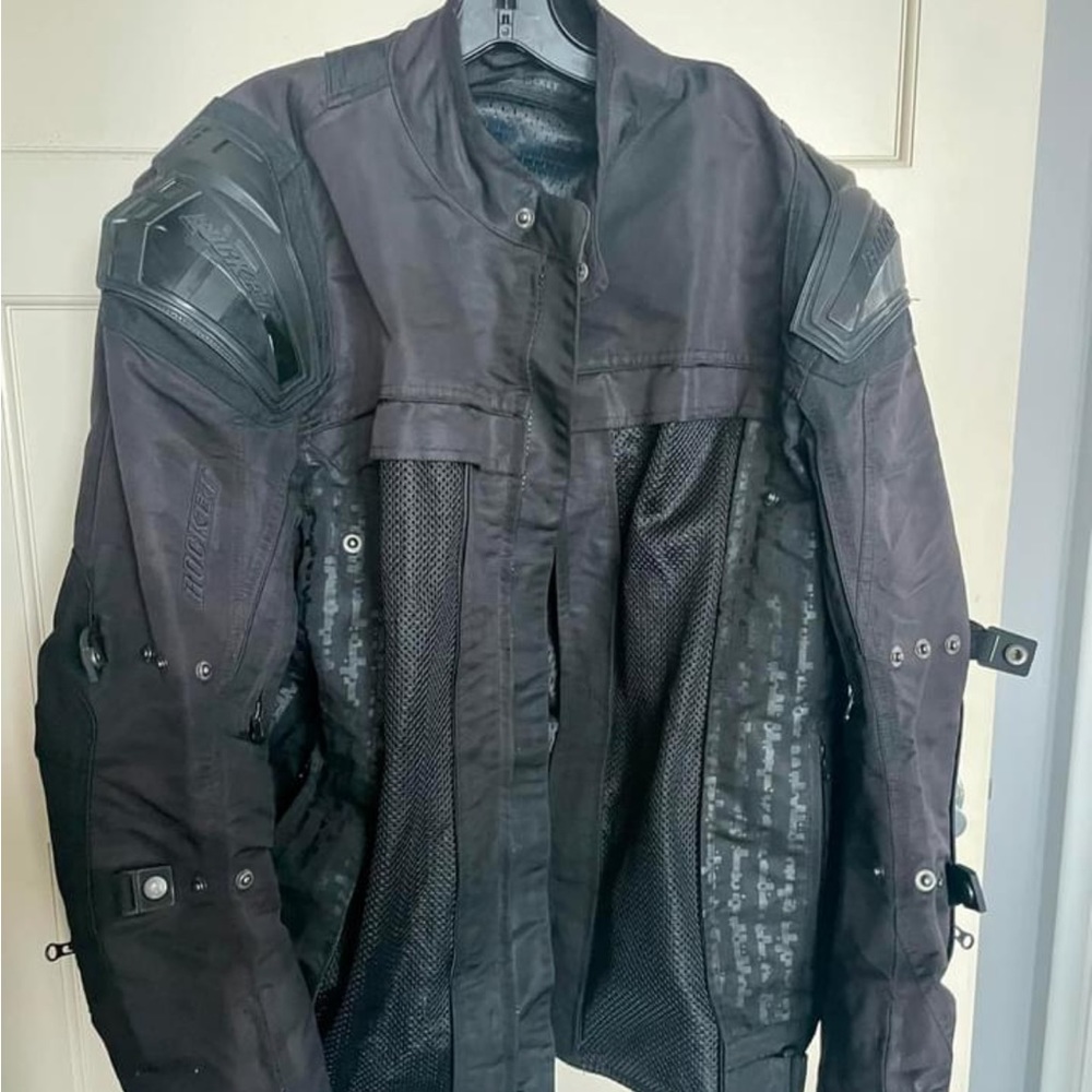Men’s black Joe Rocket motorcycle jacket. 3XL